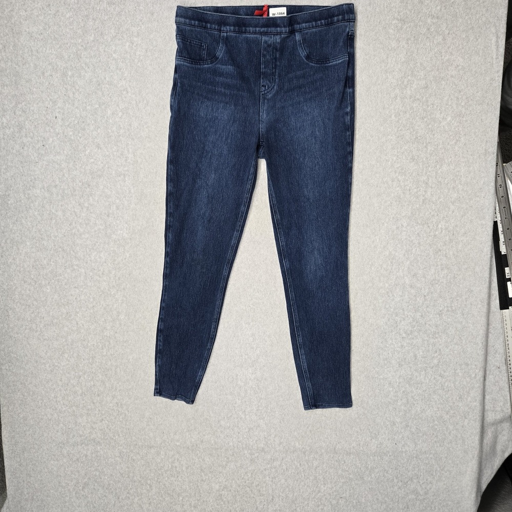 Spanx Women Jeans XL Blue Denim Jegging Pull On Slim 26" Inseam